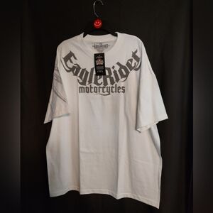Eagle Rider Road Viking White Tee Men's Graphic Maui Hawaii NWT Short Sleeve